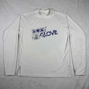 Bodyglove Rash Guard Long Sleeve UVP 50 logo white swim‎ shirt XL